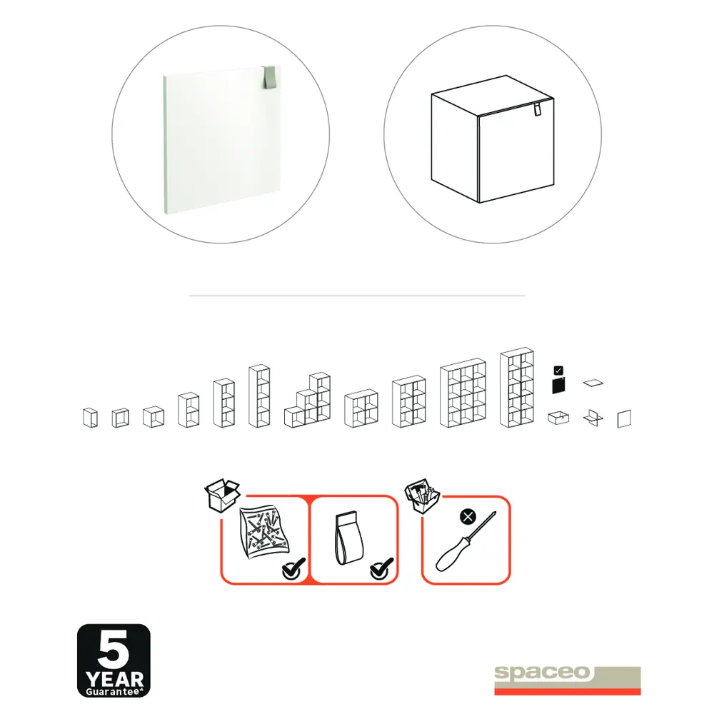 SPACEO KUB — элегантный фасад для стеллажа с квадратными секциями 82731902 STLM-0034893 - Вид №1