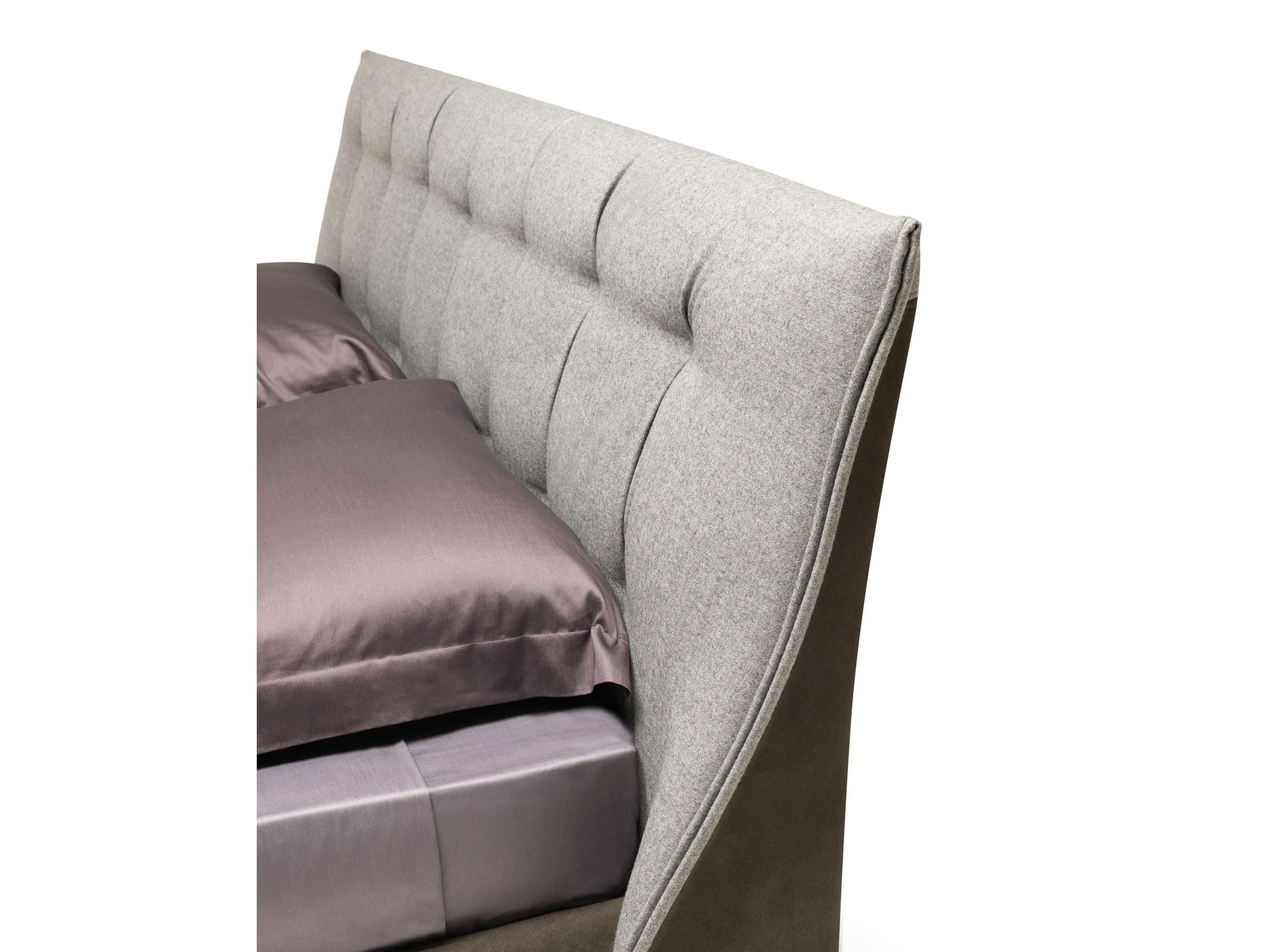 Замшевая кровать с капитонным изголовьем MisuraEmme SUMO ARCH-00092663 - Вид №2