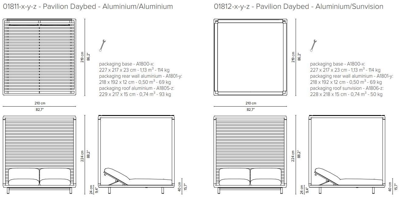 TRIBÙ Деревянная грядка с балдахином Pavilion sun-id-1479731 - Вид №5