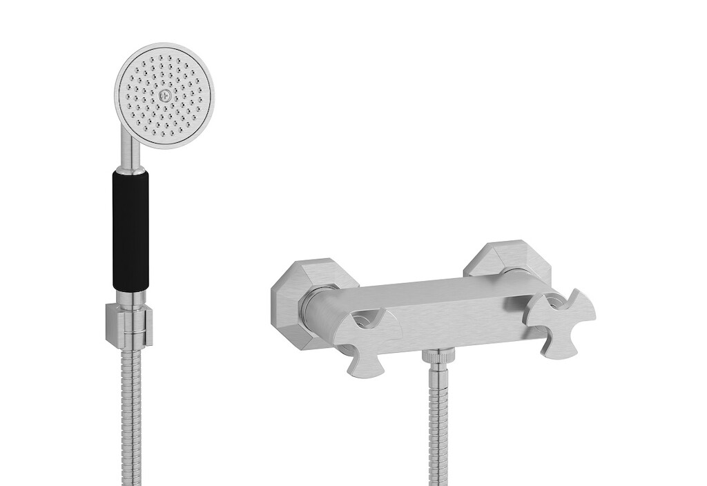 Встроенный смеситель для душа в комплекте с душевым гарнитуром. WE ARE IB bt350ss Brushed Nickel Belmondo 