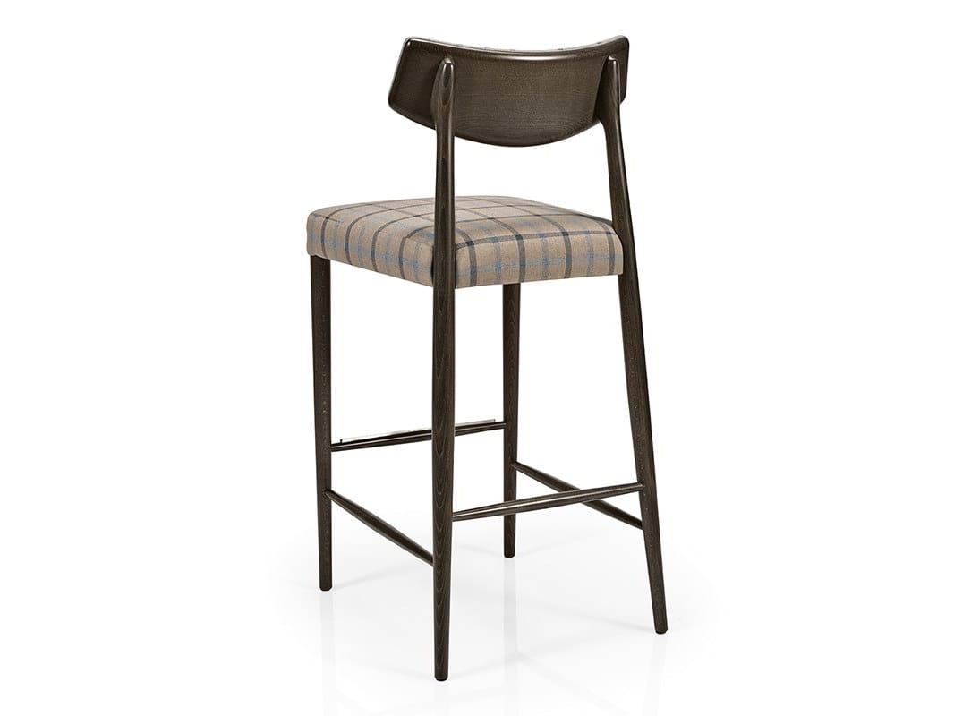 Деревянный мягкий барный стул с подставкой для ног More Contract Bizu ARCH-00062436 - Вид №1