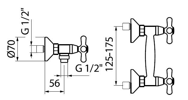 AM760102065 Смеситель для душа , бронза Webert Armony - Вид №1
