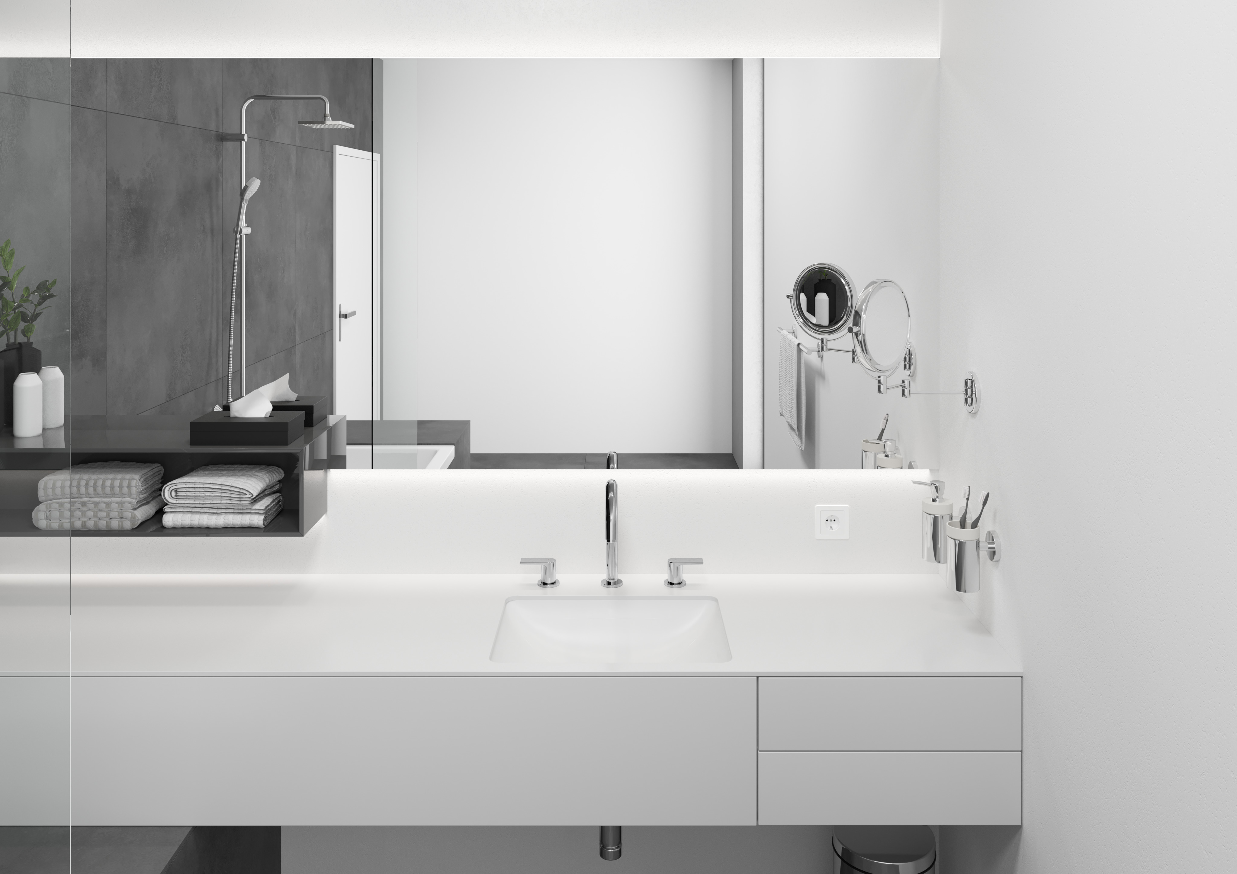 71563670 Смеситель для раковины Vernis Shape на 3 отверстия со сливным гарнитуром Hansgrohe  - Вид №1