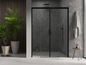 Алюминиевая и стеклянная душевая кабина с раздвижной дверью