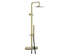 Настенная термостатическая душевая колонна с ручным душем