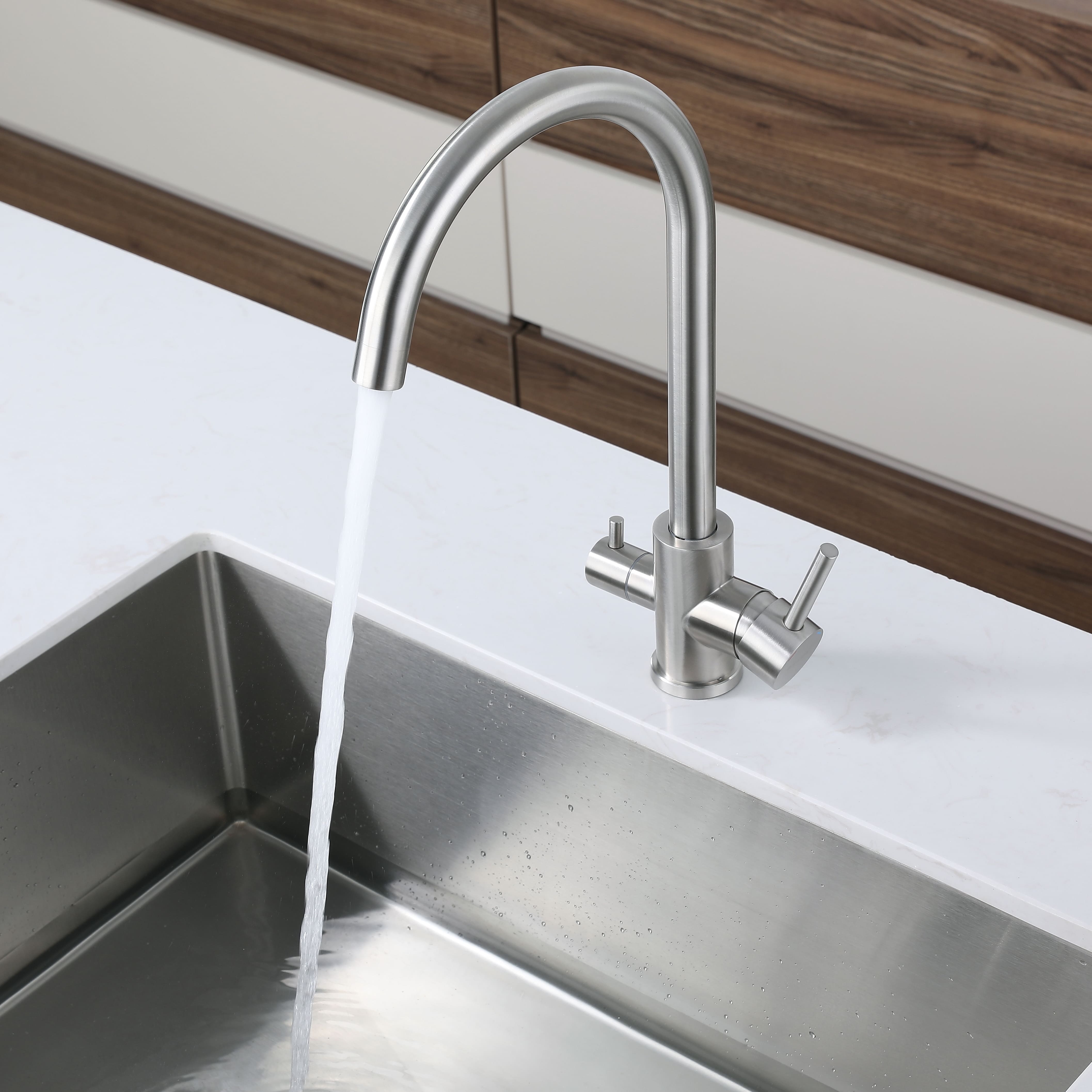 Кухонный смеситель Z-5420 песочный GranFest QUARZ - Вид №2