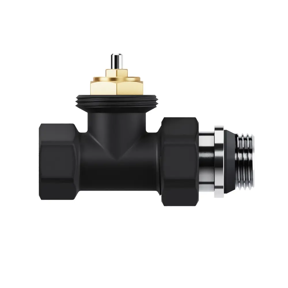 Термостатический комплект для радиатора прямой Royal Thermo Design 1/2" латунь цвет черный STLM-2039278 - Вид №3