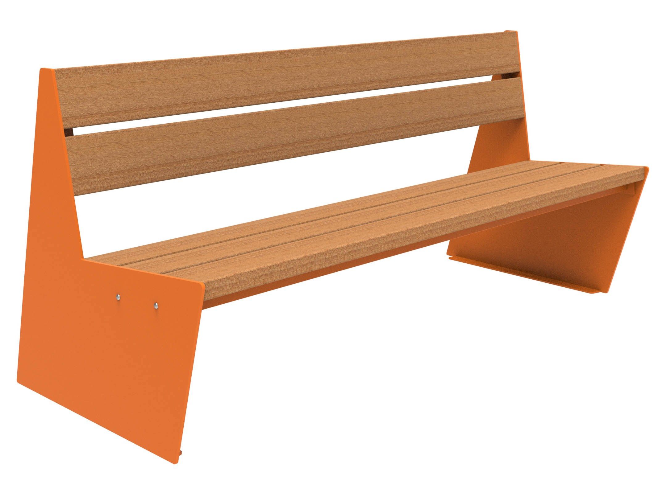 Скамья из окуме со спинкой Lazzari Sharp ARCH-00087617 - Вид №5