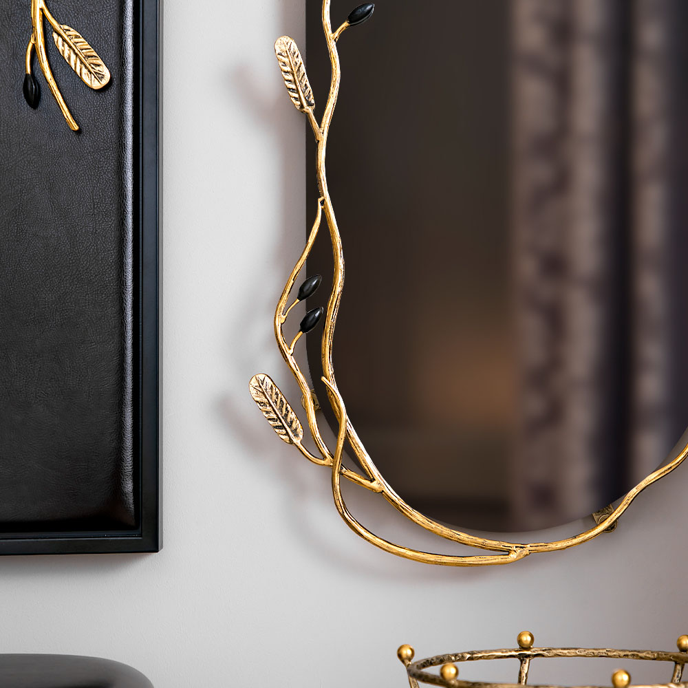 79050 Настенное зеркало Oliva Branch Каштан Амбер BOGACHO 4656756150597 - Вид №1