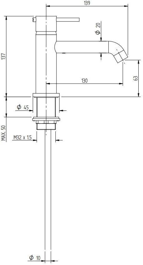 ZAZZERI Смеситель для раковины, однорычажный, на одно отверстие Modo sun-id-1514535 - Вид №1