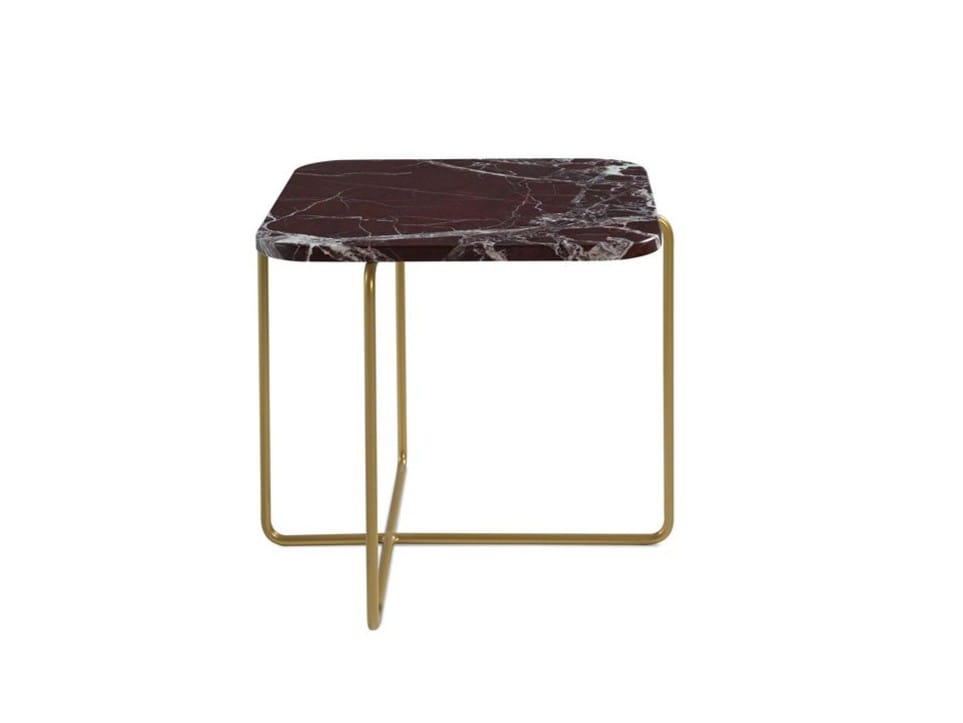Квадратный мраморный журнальный столик ROCHE BOBOIS MILETO ARCH-00097886