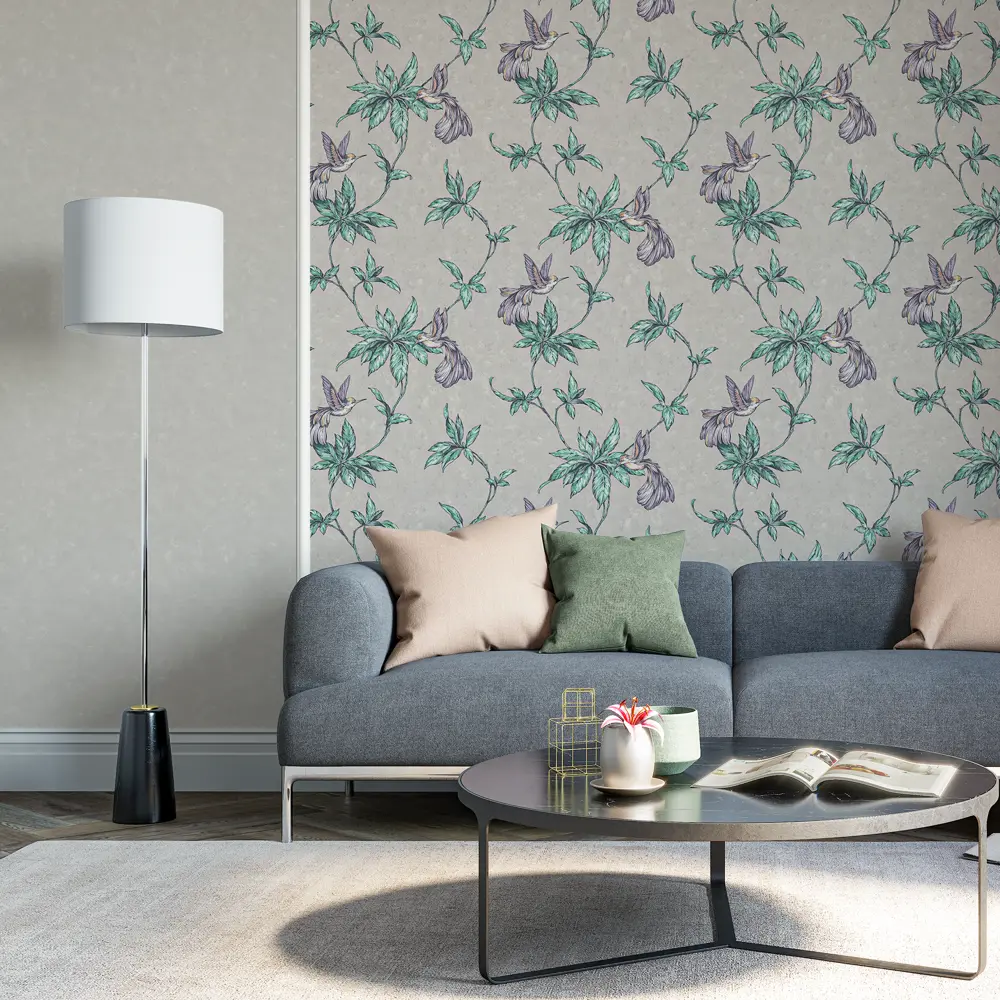 Обои флизелиновые Palitra Home Colibri серые 1.06 м HC71542-14 STLM-2090611 - Вид №2