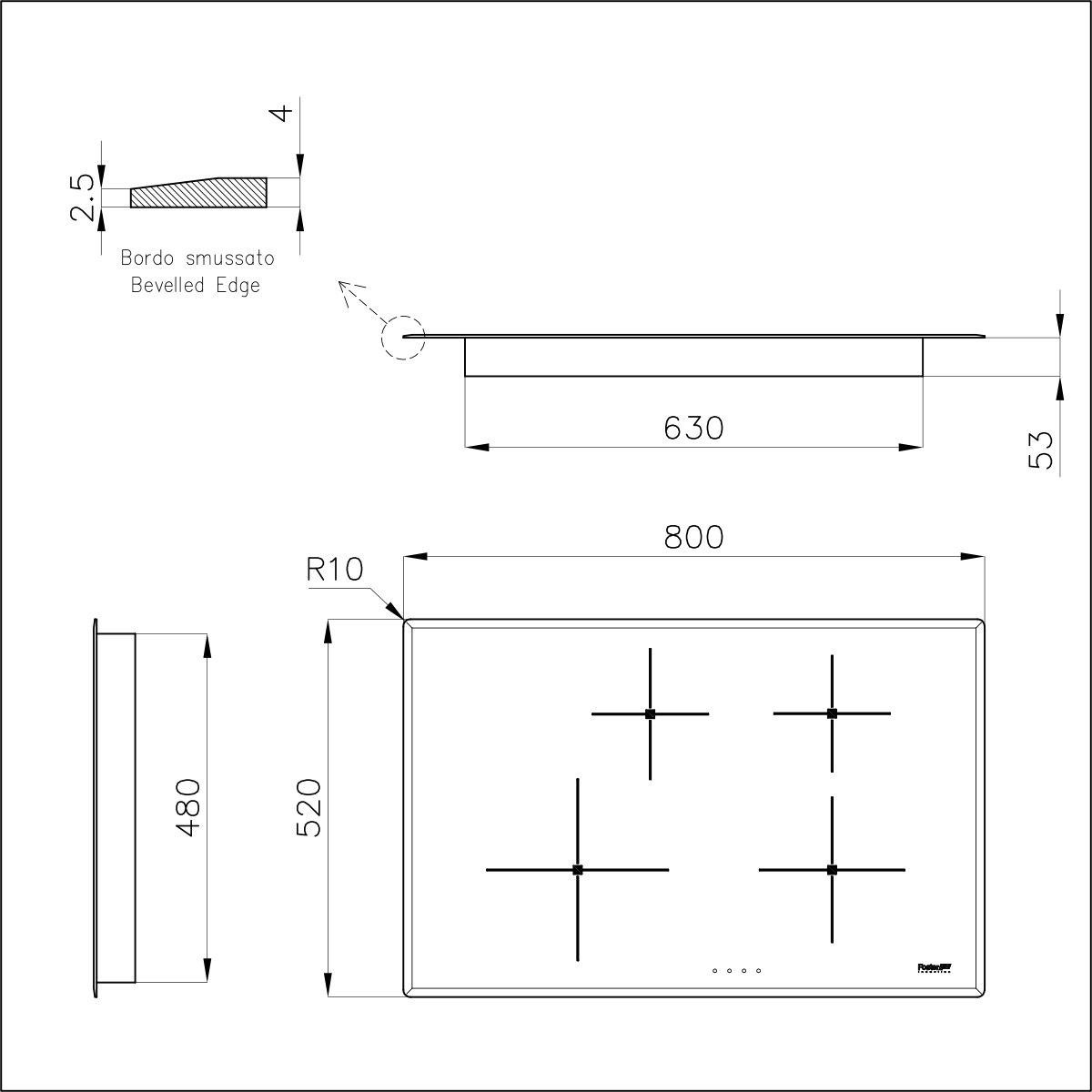 7332240 Варочная панель S4000 Induction 7332240 Fosterspa  - Вид №1