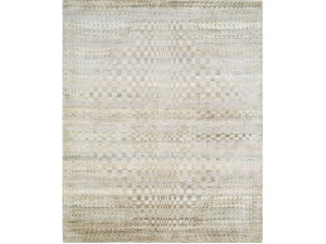 Шелковый прямоугольный ковер ручной работы