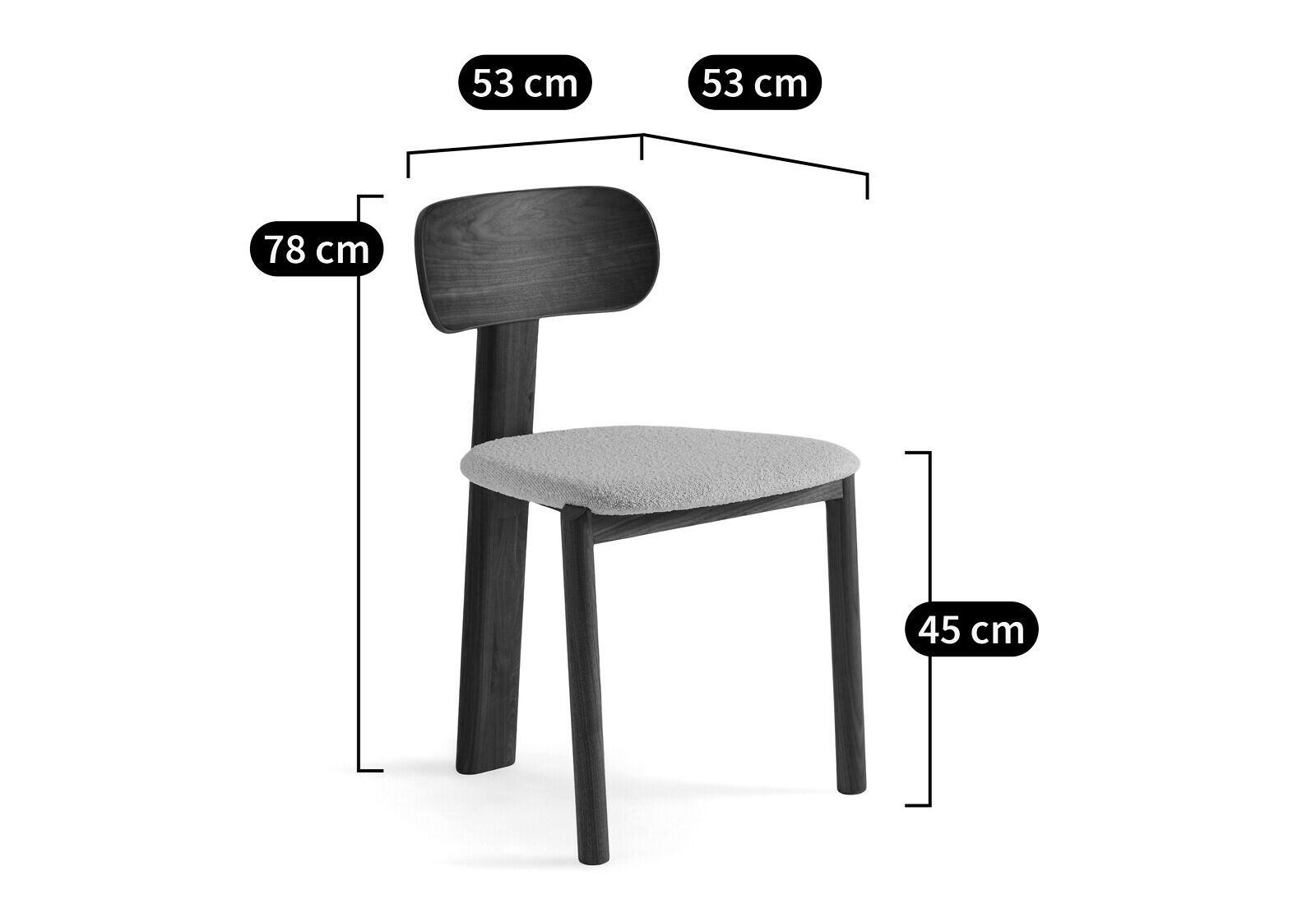 Кресло из орехового дерева с тканевым сиденьем AMPM Marais ARCH-00143079 - Вид №4