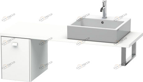 BR512001818 Brioso Шкафчик для компактной консоли Белый матовый, декор Duravit