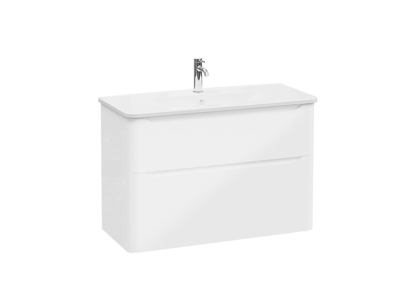 Подвесной шкаф для умывальника со встроенной раковиной VitrA Bathrooms Integra Round ARCH-00018639