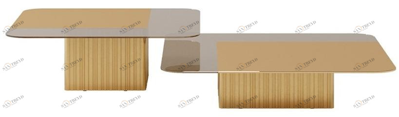 Paolo Castelli Низкий стол из металла и стекла Nettuno sun-id-1501515