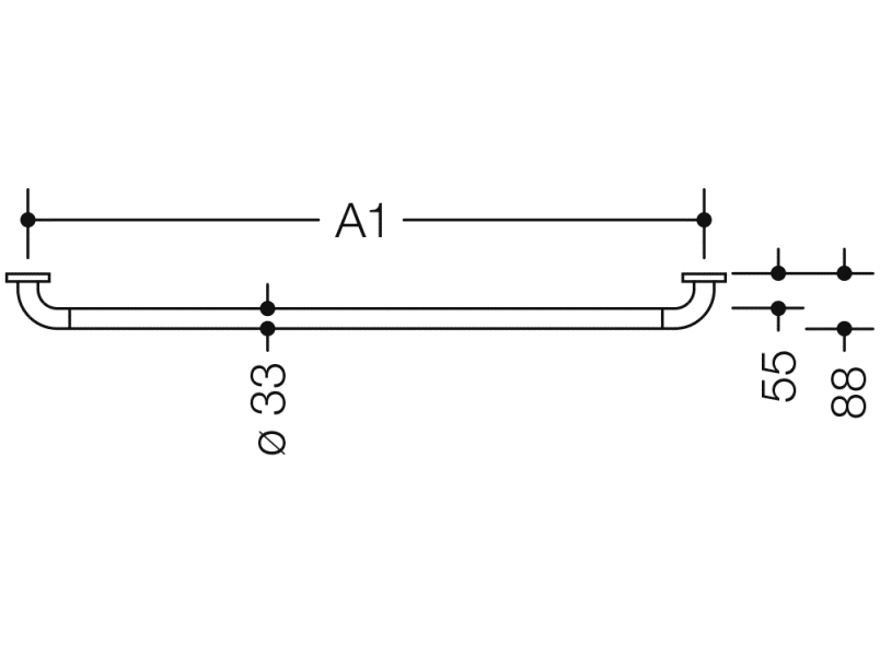 801.36D1S Поручень специальной длины HEWI HEWI active+  - Вид №1