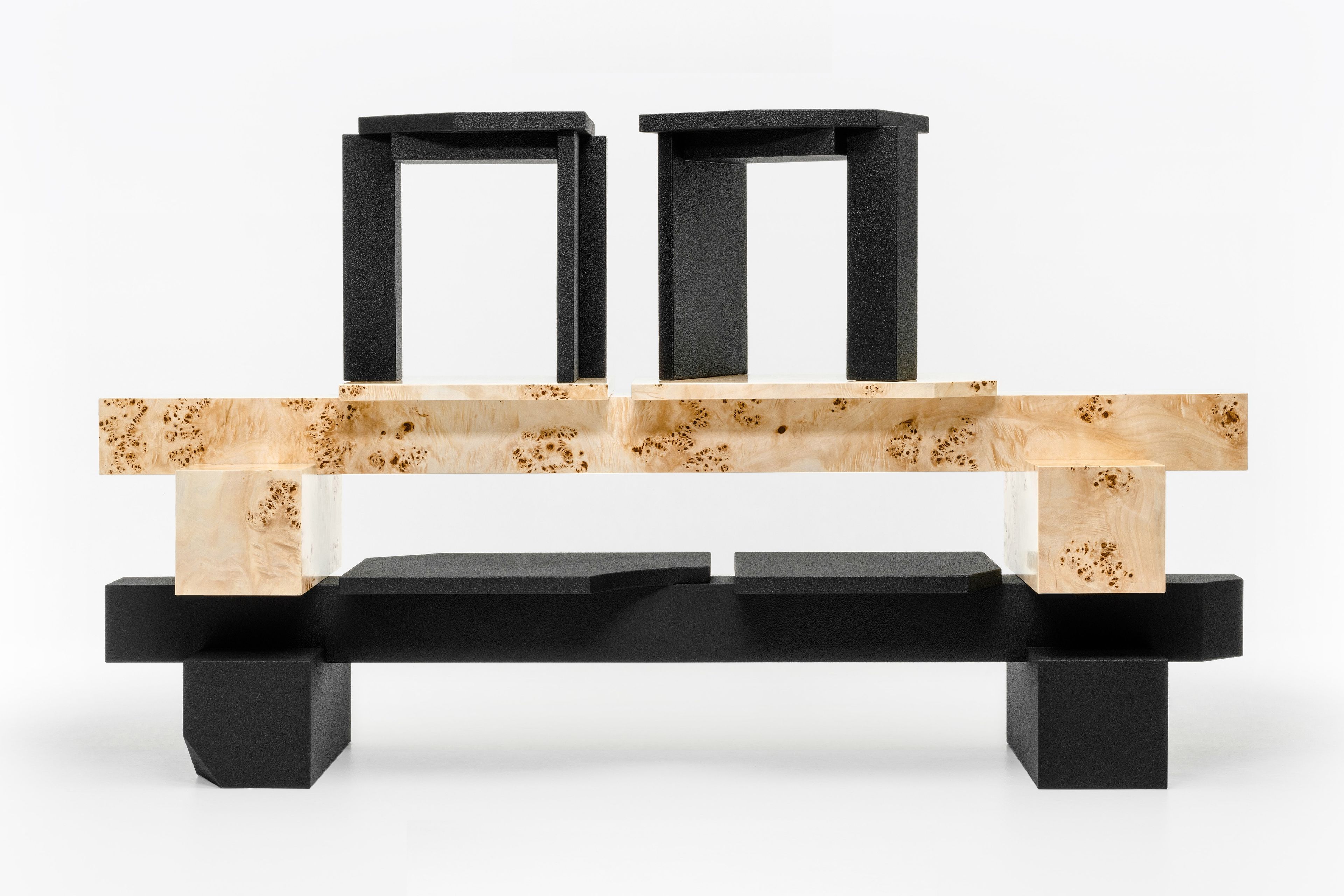 Скамья из тополя Movimento Gallery sashaxsasha ARCH-00020598 - Вид №1