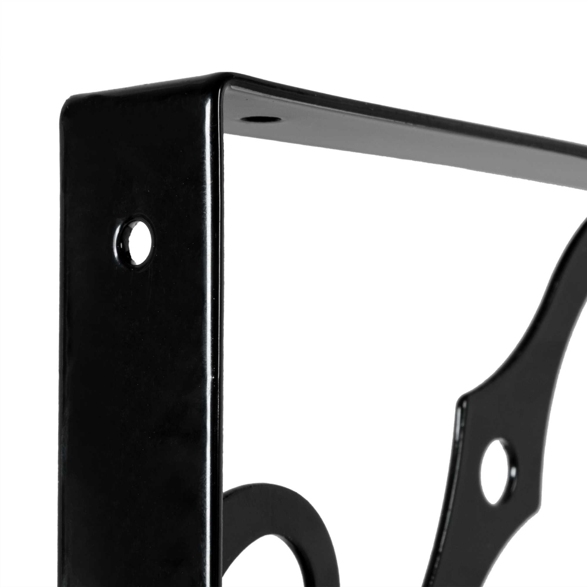 LARVIJ Кронштейн для полок чёрный глянцевый, нагрузка 20 кг 82521856 STLM-0029079 - Вид №1