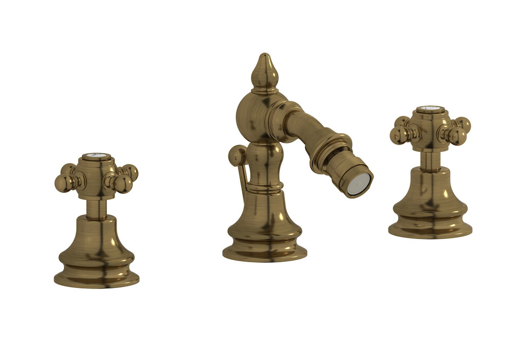 Смеситель для биде на 3 отверстия с донным клапаном WE ARE IB hr393bb Antique Bronze Hermes