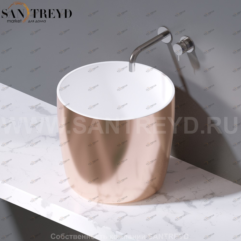 L106.257 Накладная раковина на столешницу  овальная A. e T. Italia PILLAR AeT ITALIA