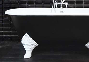 Gentry Home Bexley Cast iron bathtubs with feet Серебряный лист цветок GH100261  - Вид №1