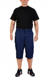 68043 Брюки рабочие укороченные "Труд" темно-синие  Летняя спецодежда  размер 56-58/170-176