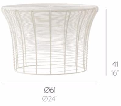 GANDIABLASCO Садовый столик из нержавеющей стали Aram sun-id-1428479 - Вид №9