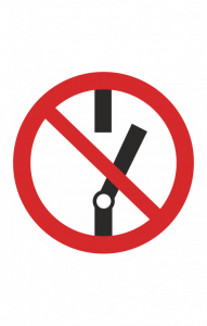 68318 Знак "Не включать!"  Запрещающие знаки размер 100 х 100 мм