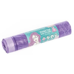 Мешки для мусора YOU'LL LOVE Пионы 35л синие (10 шт) 89436411