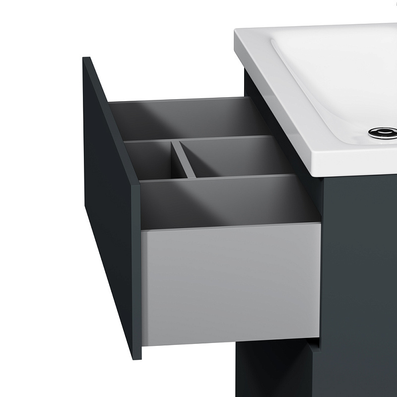 M90FSX07522GM32 База под раковину напольная 75 см 2 ящика push-to-open графит матовый AM.PM Gem - Вид №4