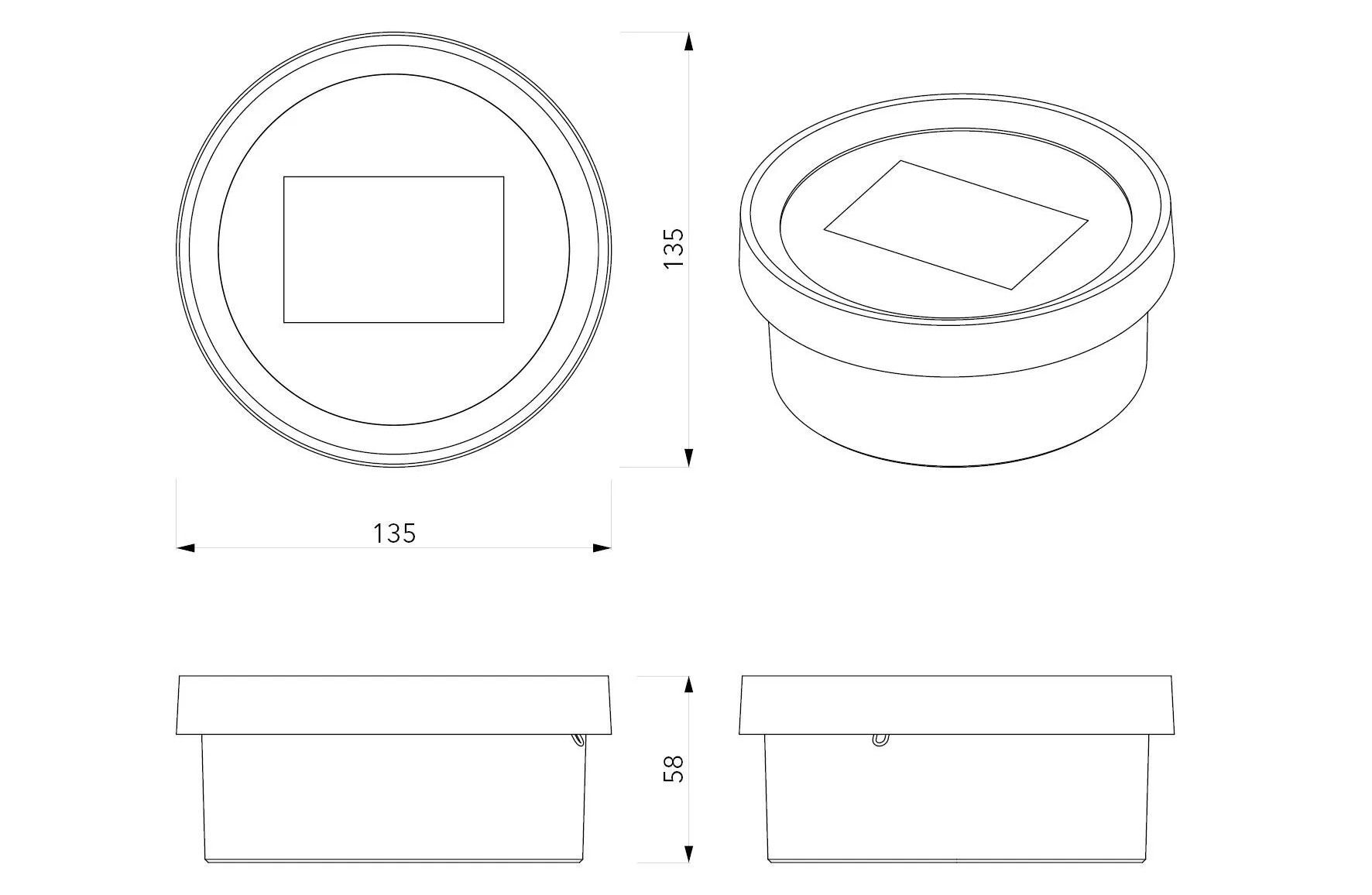 Окрашенная алюминиевая электрическая коробка Genuit цвет ARCH-00132606 - Вид №9