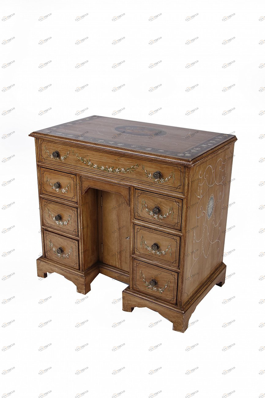 Стол mini Pedestal desk коричневый с рисунком MINIME  010117 Коричневый 