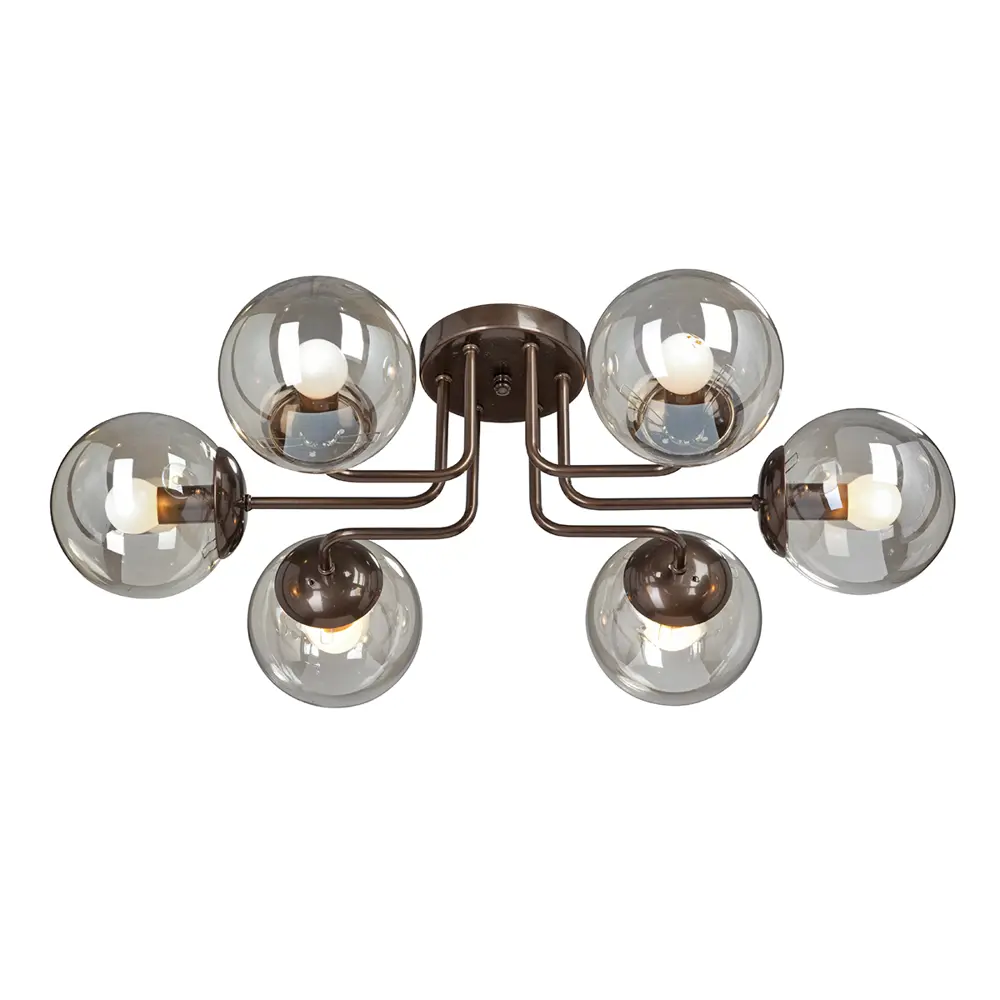 Люстра потолочная «Махаон», 6 ламп, 12 м², цвет коричневый Vitaluce STLM-2067774