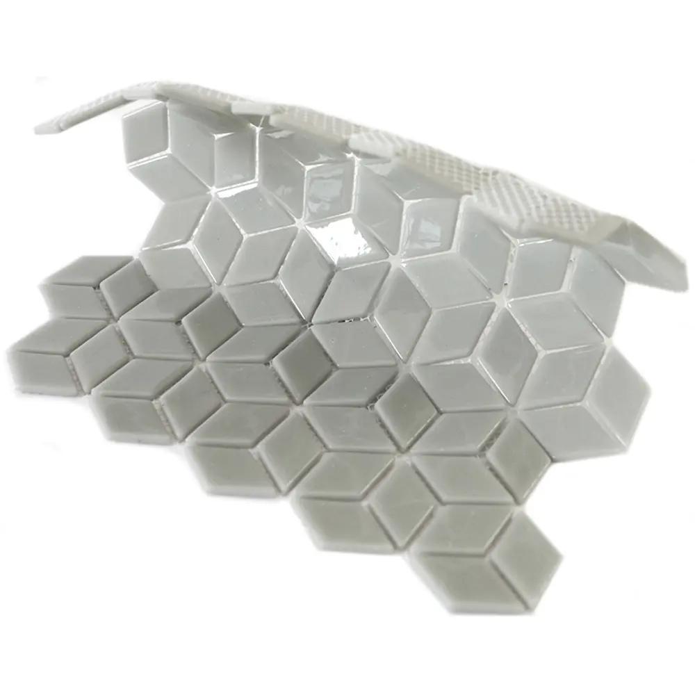 Мозаика стеклянная Natural STP-GR007-RMB 26x26 см цвет светло-серый 84830276 STLM-2167241 Santreyd Steppa - Вид №3