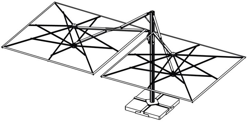 Scolaro Parasol Двойной квадратный зонт Galaxia sun-id-1429207 - Вид №6