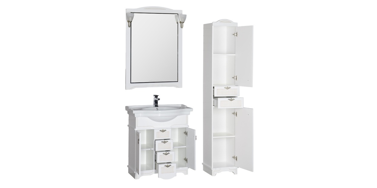 Комплект мебели Aquanet Луис 80 белый 00173188 - Вид №2