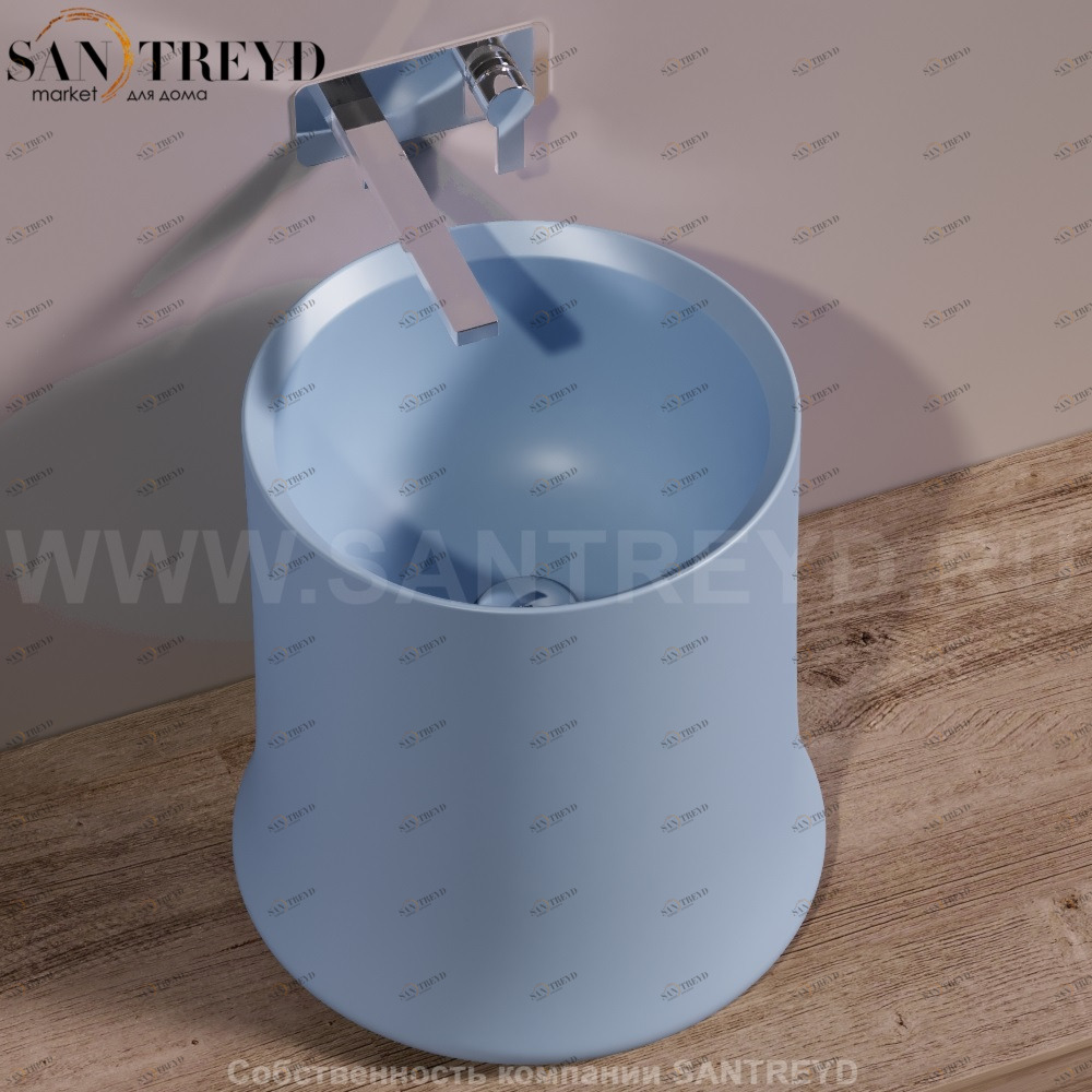 SH10PERVINCAMATT Накладная раковина на столешницу  круглая Simas Sharp