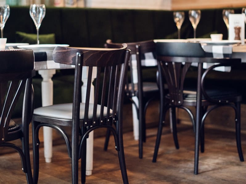 Деревянный стул с мягким сиденьем TON N° 763 ARCH-00007246 - Вид №2