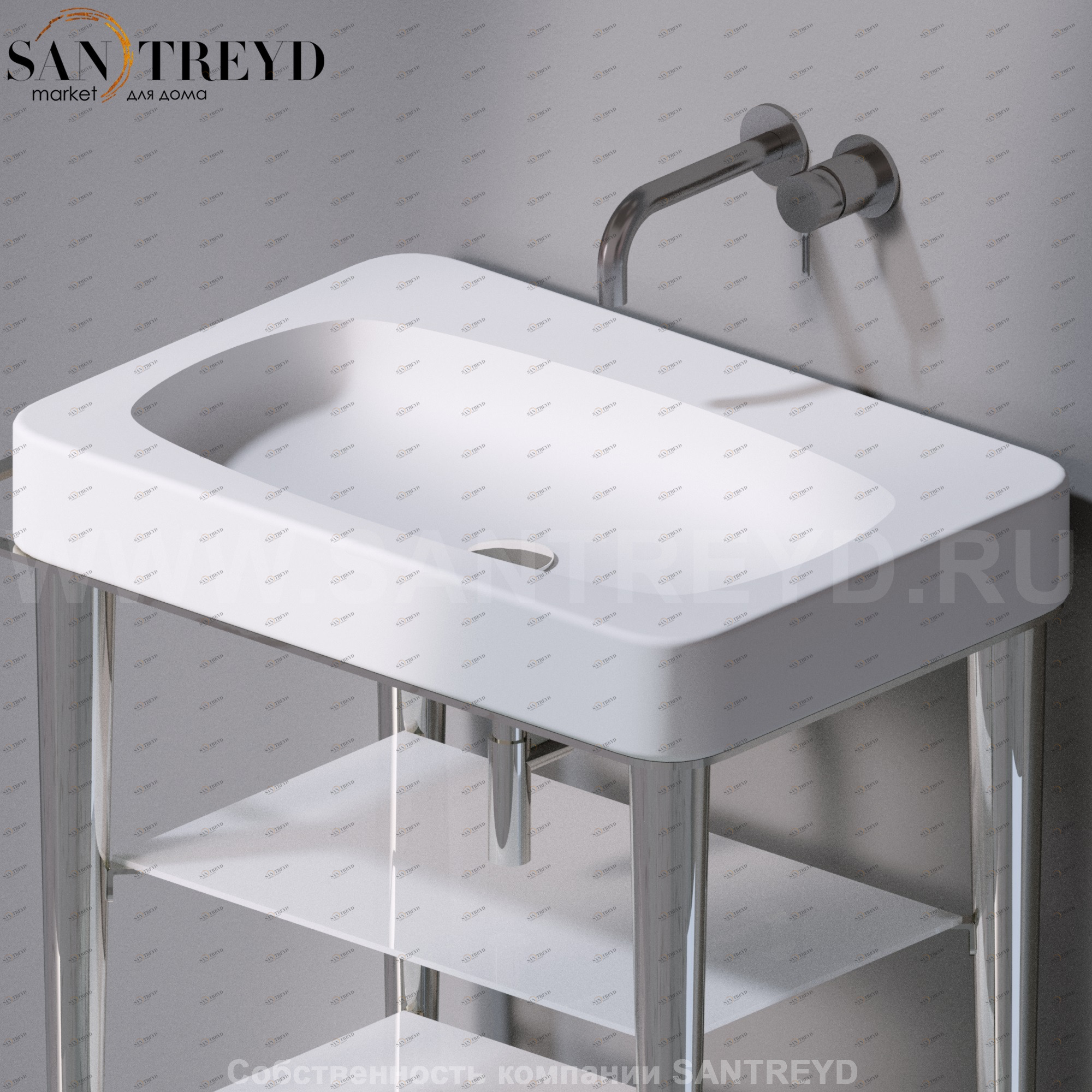 L131101 Накладная раковина на столешницу  прямоугольная A. e T. Italia FUSION AeT ITALIA