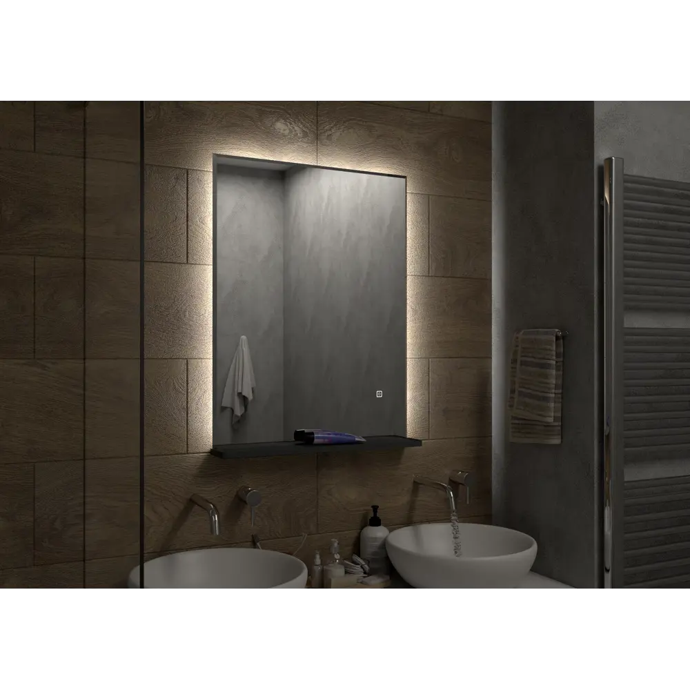 Зеркало для ванной с подсветкой Murano Grey Led 60х80 см 84439734 STLM-2070070 Santreyd Зеркало с LED-подсветкой - Вид №6