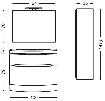 Mobiltesino Тумба под умывальник из березы с ящиками Drop sun-id-1373723 - Вид №2