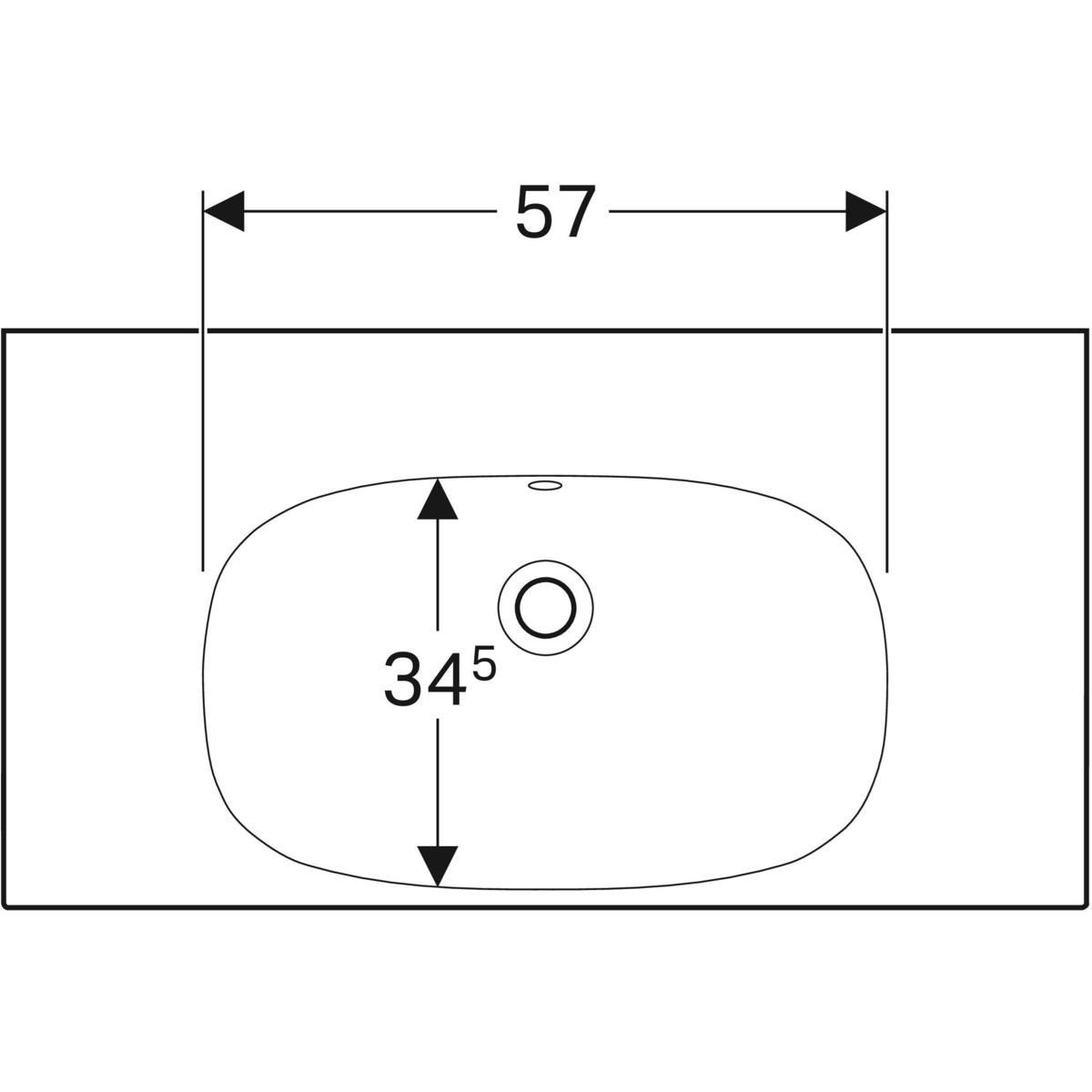 Раковина из керамогранита с столешницей Geberit Acanto ARCH-00102330 - Вид №6