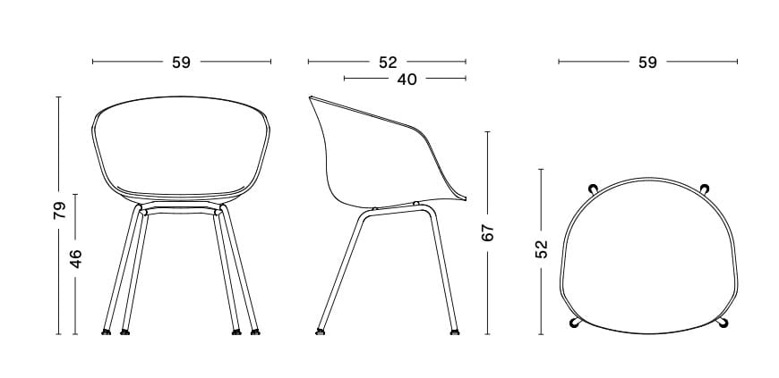Рециркулированный пластиковый стул с подлокотниками Hay About a Chair ARCH-00062761 - Вид №2
