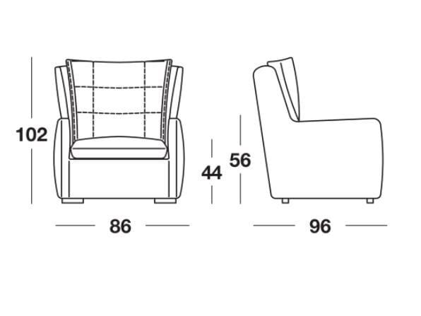 Тканевое кресло Marac FRIDA ARCH-00086152 - Вид №5