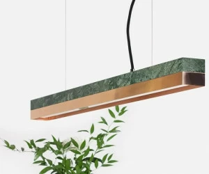 GANTlights Светодиодный подвесной светильник из гватемальского мрамора и меди C
