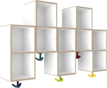 M20.03.008 Двойной модуль расширения асимметричный, 5 мест с эластичными тройными крючками HEWI Kids - Вид №2