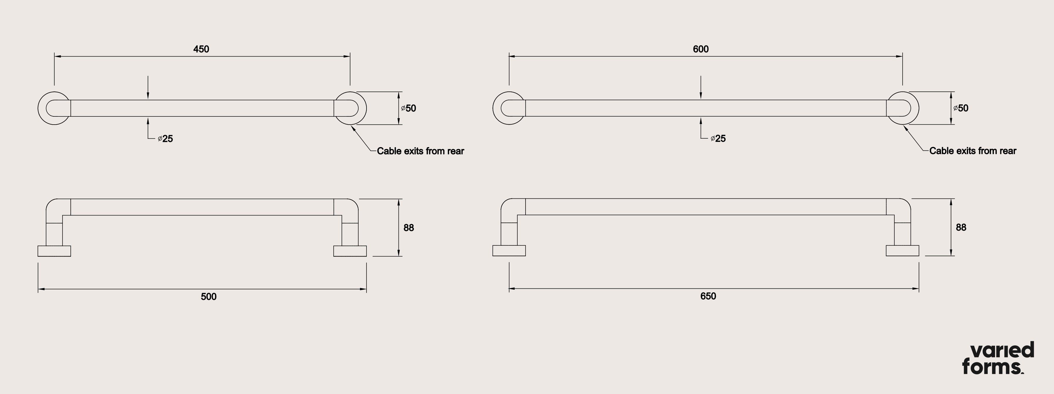Полотенцесушитель с подогревом Varied Forms A907 ARCH-00062181 - Вид №1